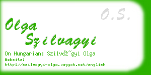 olga szilvagyi business card